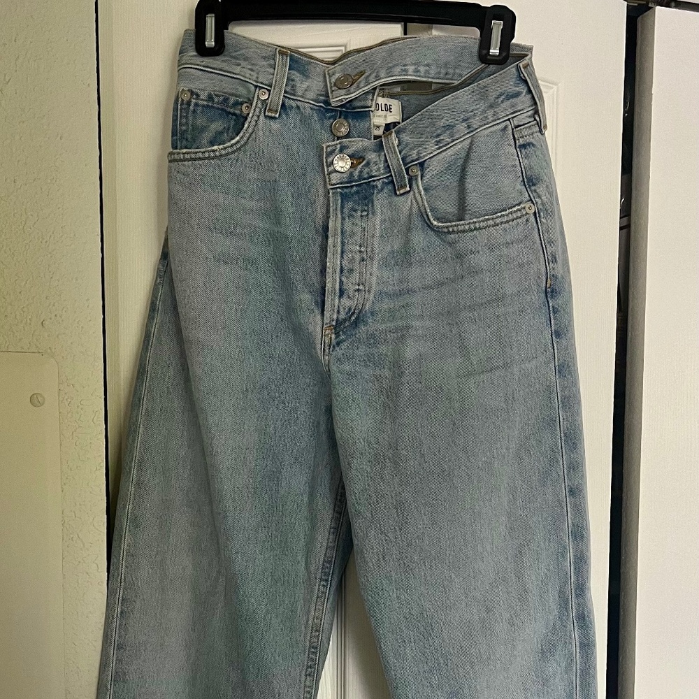 AGOLDE Broken Waistband Relaxed Fit Jeans in Sideline Size 25